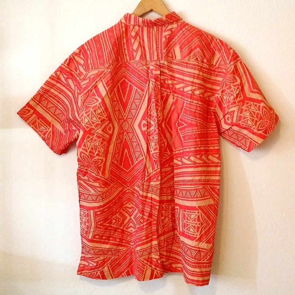 Eveni Pacific Men's Classic Shirt Coral Hawaiian Print Resort 3XL - Picture 2 of 5